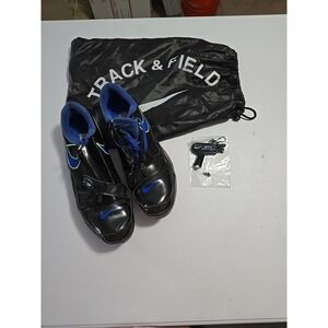 Nike Track Field‎ Spikes Shoes Men Black Blue Zipper Track Running Sprinter 11